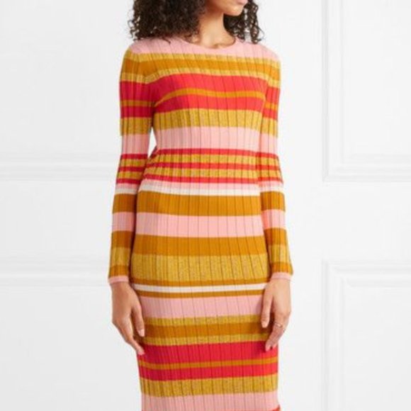 Stine Goya Jeanne Metallic Striped Midi Dress - Picture 3 of 11